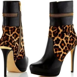 Black Leopard Boots